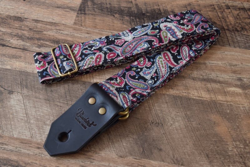 Bluebird Straps Stränginstrument Bluebird Deluxe Series - Paisley DarkBlue & Red tgt11