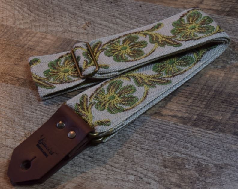 Bluebird Straps Stränginstrument Bluebird Vintage Series - Green Poppy Flower tgt11