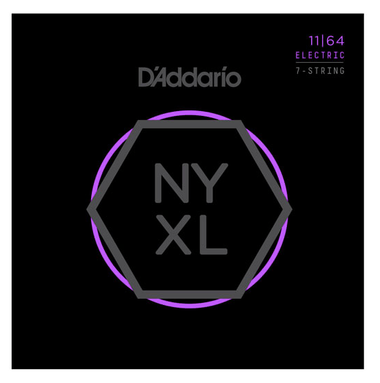 D'addario Stränginstrument DADDARIO NYXL1164 Elgitarr NYXL 7-string 011-064 tgt11