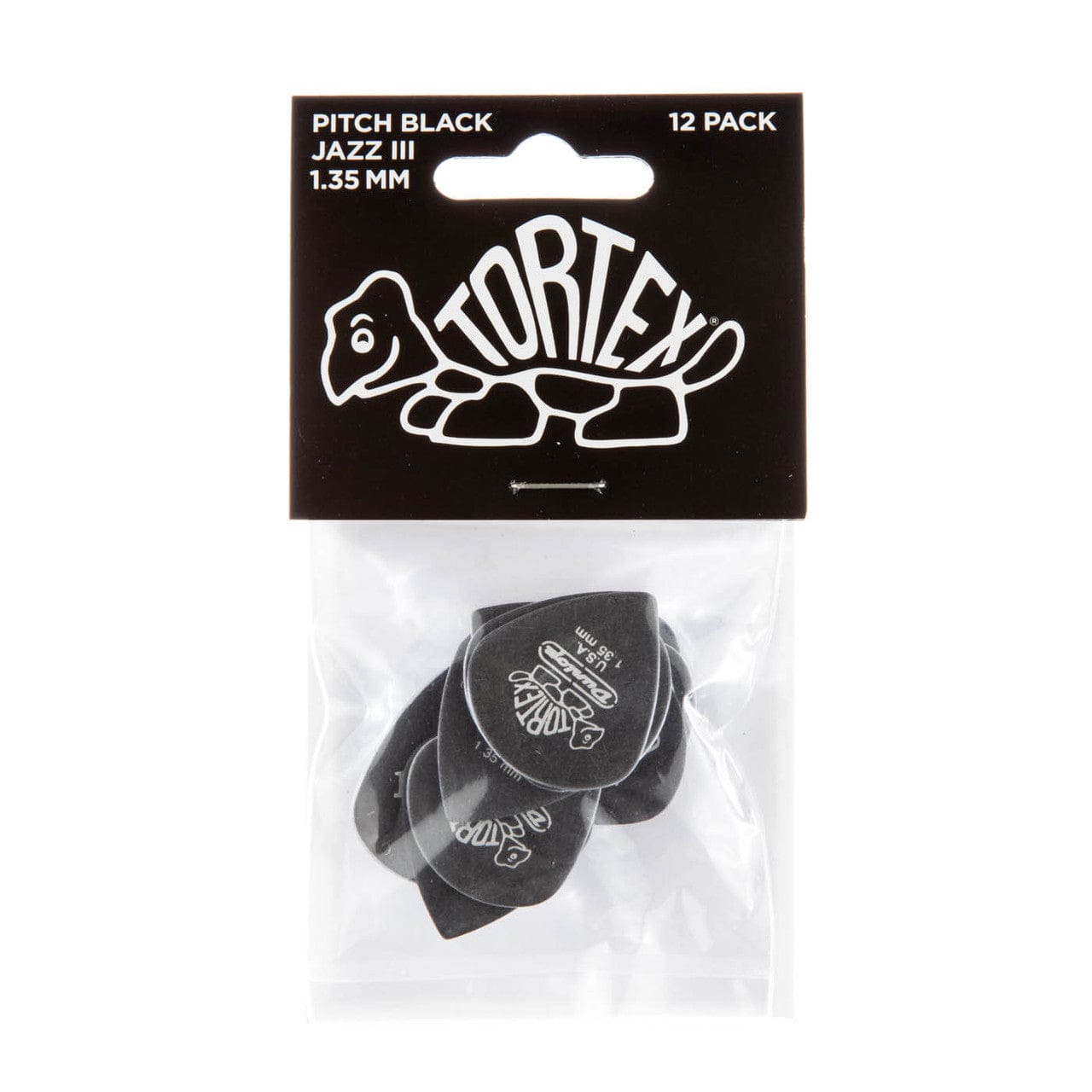 Dunlop Stränginstrument Dunlop Tortex Pitch Black Jazz III 1.35 Players Pack 12-pack tgt11