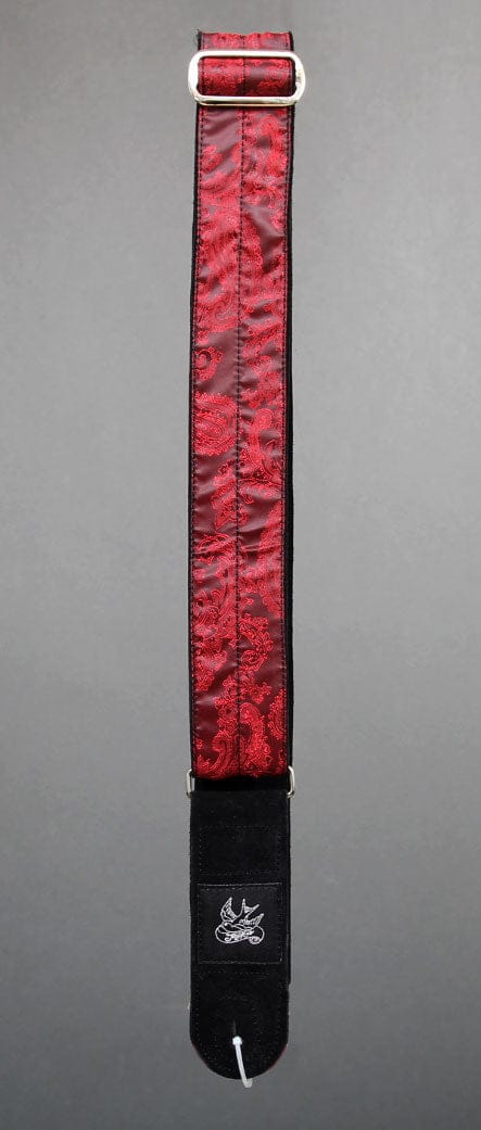 Jaykco Guitar Straps Stränginstrument JayKco Red Paisley on Black Suede tgt11
