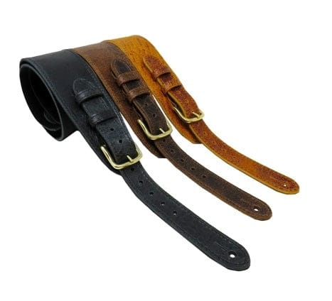 Leathergraft Straps Stränginstrument Leathergraft Roadworn Buckle Guitar Strap Brown tgt11