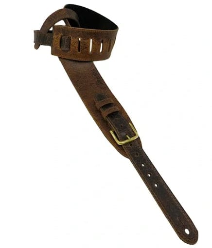 Leathergraft Straps Stränginstrument Leathergraft Roadworn Buckle Guitar Strap Brown tgt11