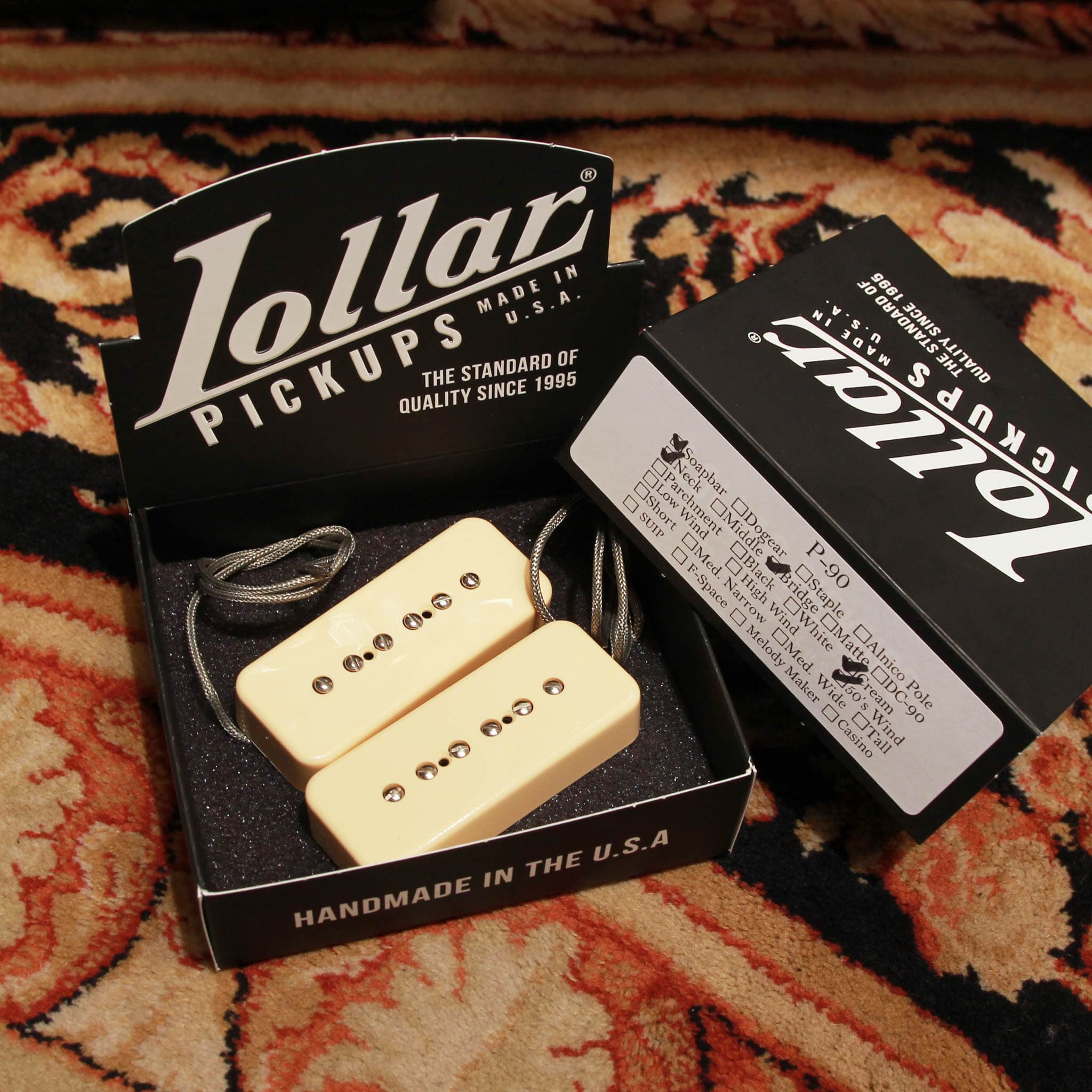 Lollar Pickups Begagnat Lollar Pickups P90 Soapbar 50s Wind Creme Set B-Stock tgt11