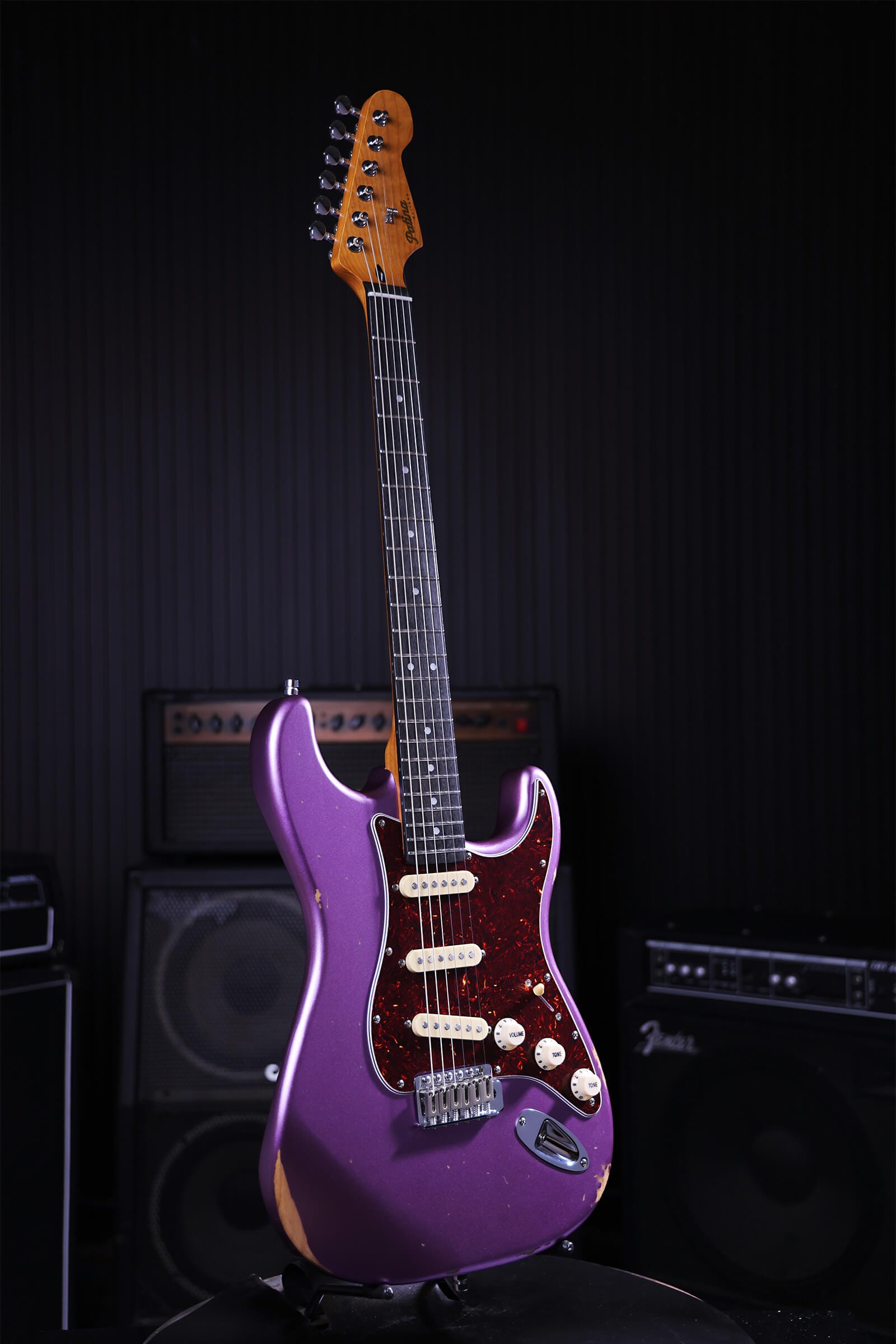 Patina Guitars Elgitarr Patina Guitars PS-6 Purple Relic tgt11