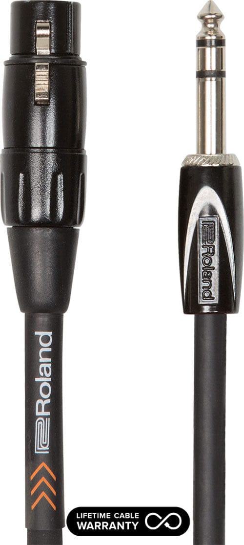 Roland Förstärkare Roland Black Series RCC-10-TRXF 1/4 TRS-XLR Female 3m tgt11