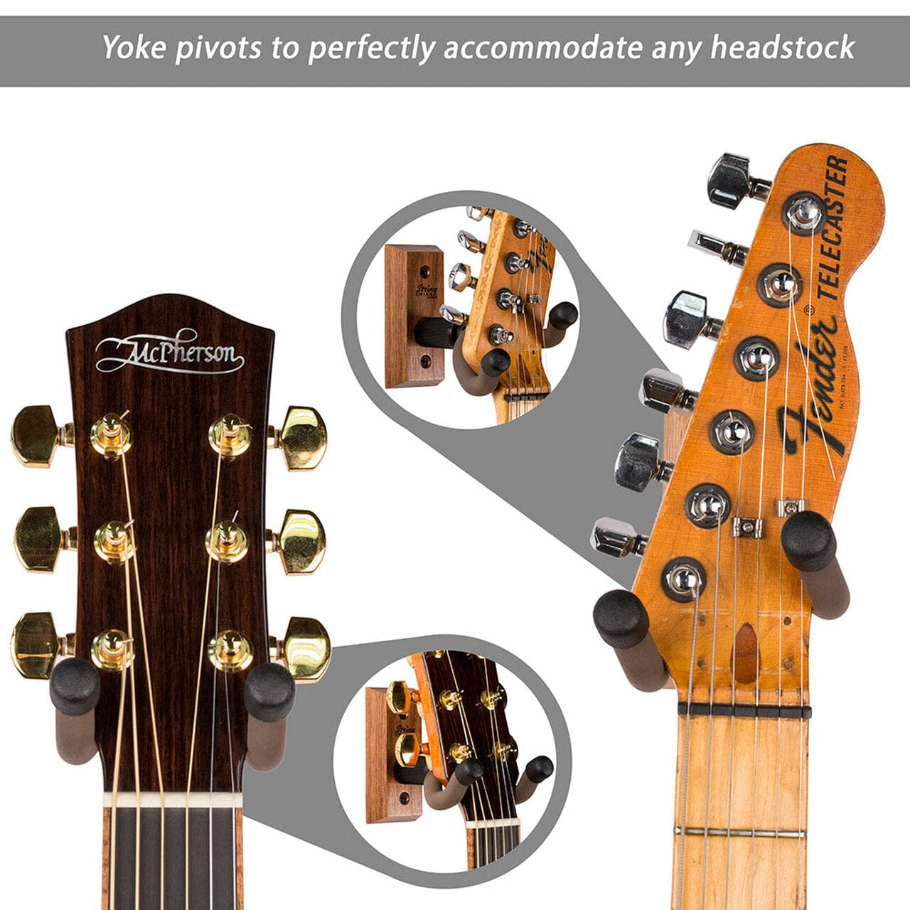 String Swing Stränginstrument String Swing Wall Mount for Acoustic & Electric Guitars CC01K Black walnut tgt11