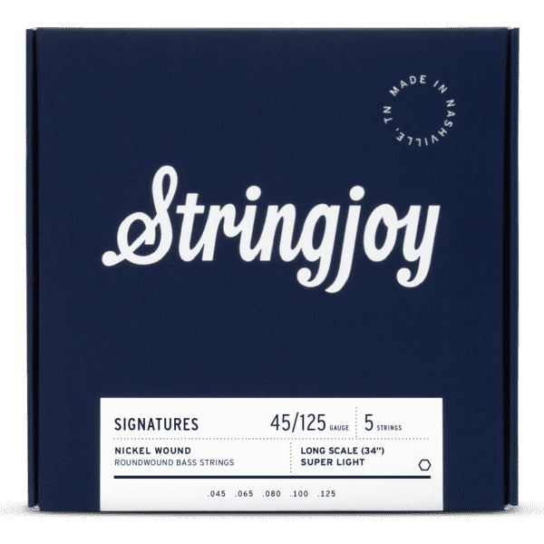Stringjoy Bass Strings | Light (45-125) 5 String Long Scale