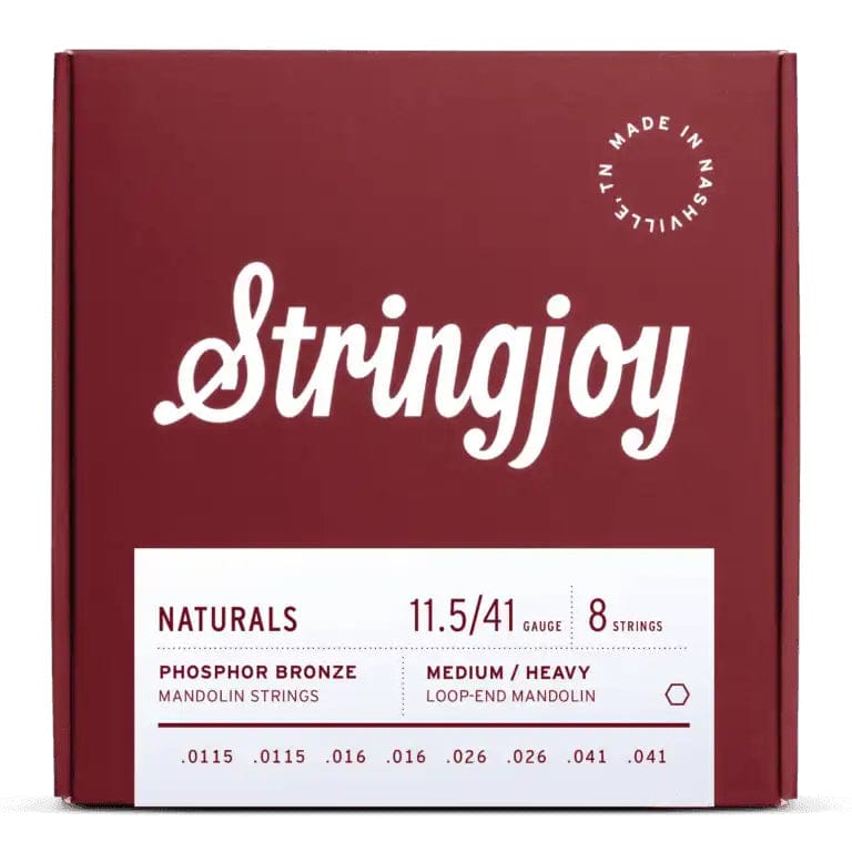 Stringjoy Strängar Stringjoy Naturals | Medium/Heavy (11.5-41) Phosphor Bronze Mandolin tgt11