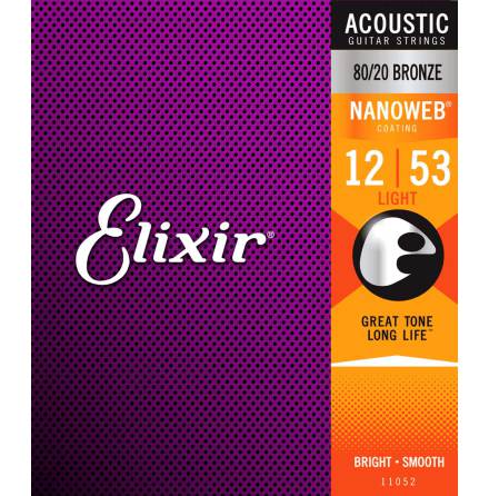 Elixir Acoustic 80/20 Bronze NANOWEB | 012-053