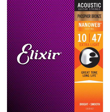 Elixir Acoustic Phosphor Bronze NANOWEB | 010-047
