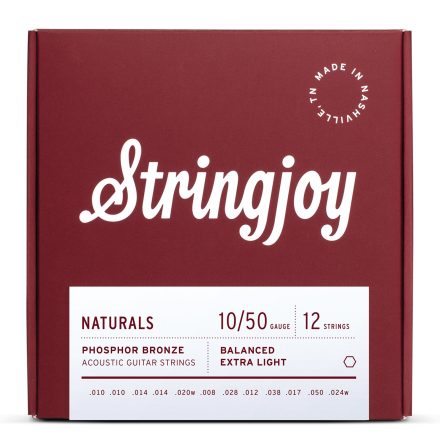 Stringjoy Naturals | Extra Light Gauge (10-50) Phosphor Bronze Acoustic Guitar S