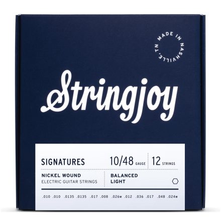 Stringjoy Signatures | 12 String Balanced Light Gauge (10-48) Nickel Wound Elect