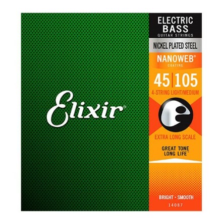 Elixir Electric Bass Nickel Plated Steel Extra Long Scale NANOWEB | 045-105