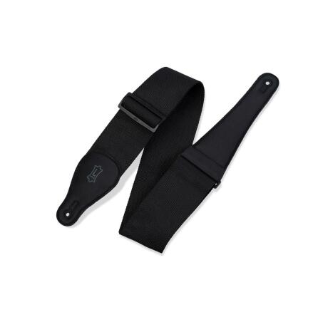 Levy*s Wide Black Polypropylene Guitar Strap, Black