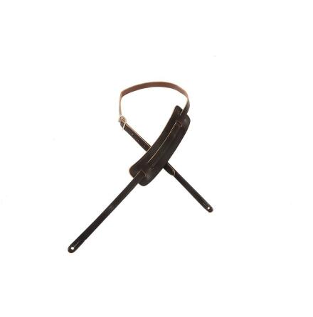 Levy*s Wide Dark Brown Veg-tan Leather Guitar Strap Dark Brown