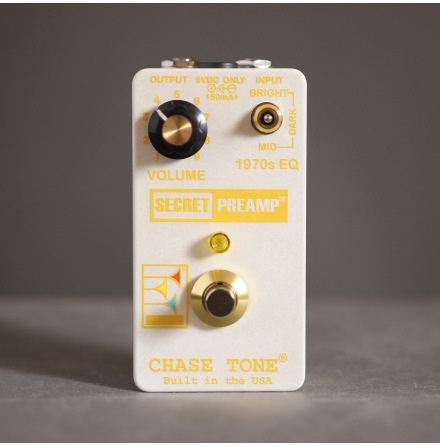 Chase Tone Secret Preamp - Pearl White w/70s Gold Yellow Print