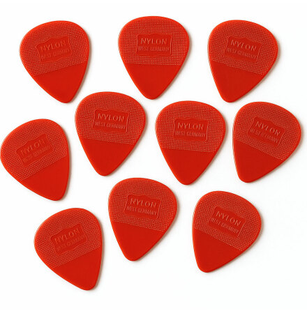 Herdim Nylon Guitar Pick U2s The Edge Favorite Red 10-pack