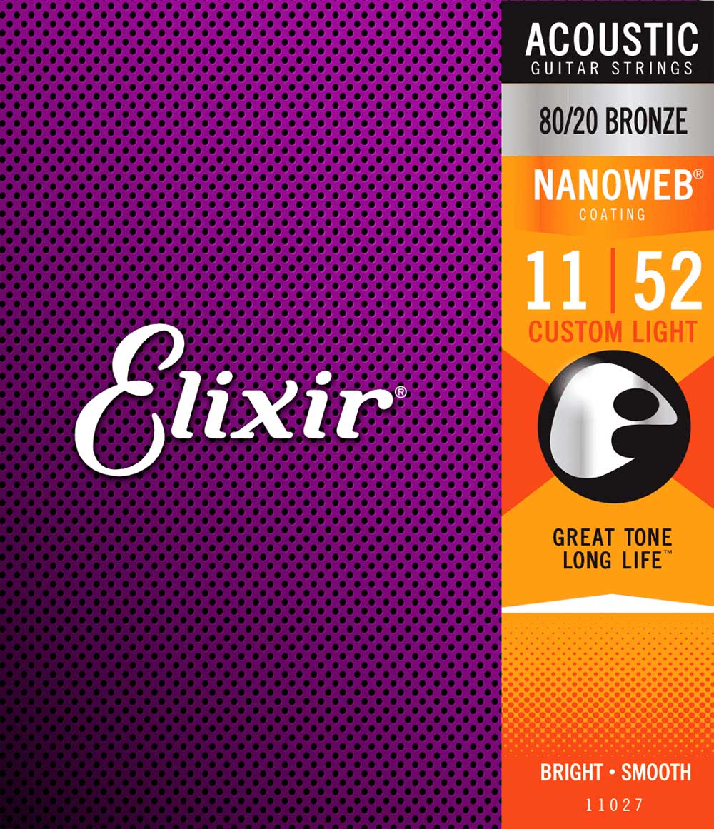 Elixir Acoustic 80/20 Bronze NANOWEB | 011-052