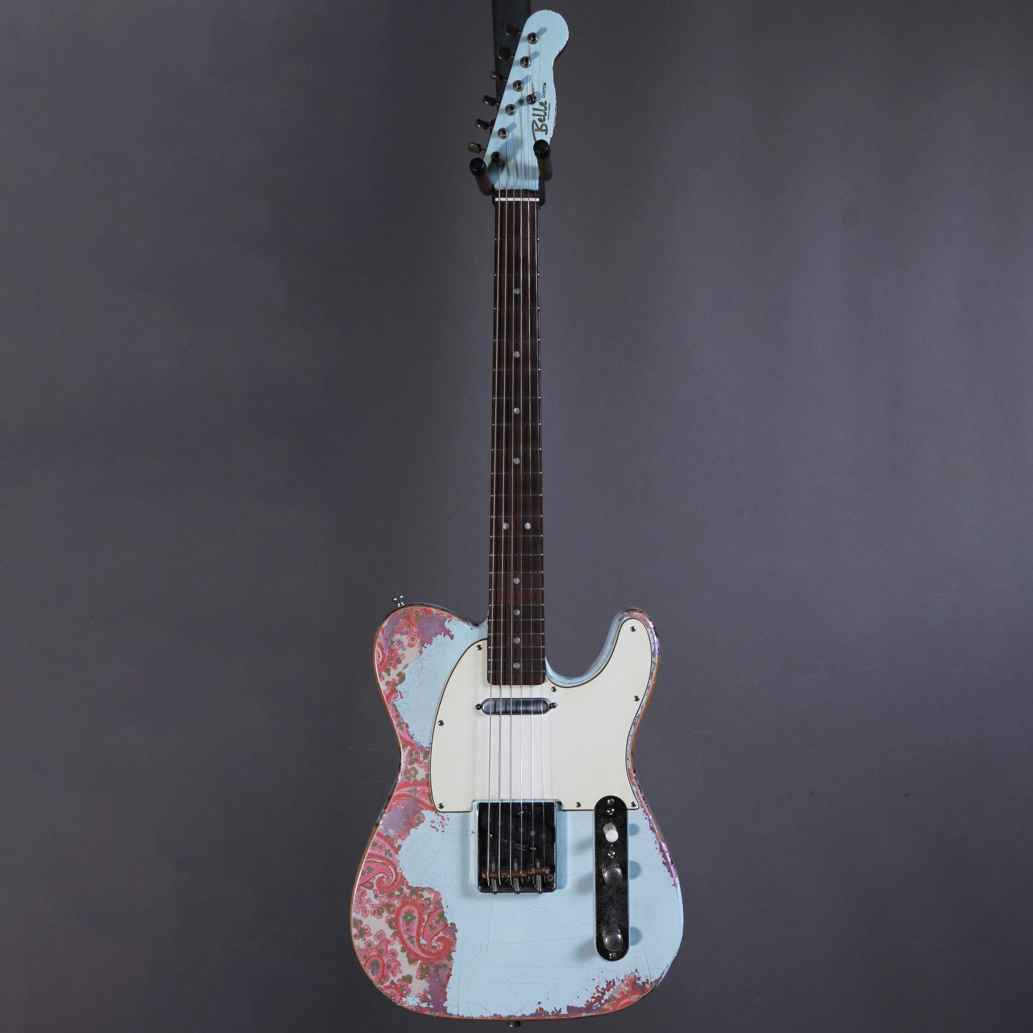 Belle Guitars TEG Custom Sonic Blue over Paisley