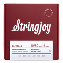 Stringjoy Naturals | Extra Light (10-50) Phosphor Bronze Acoustic Guitar