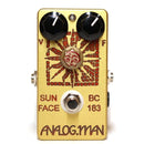 Analog Man Fuzz pedal Analog Man SunFace Fuzz BC183 Silicon w/ LED, Power Jack and Sundial tgt11