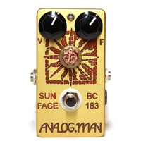 Analog Man Fuzz pedal Analog Man SunFace Fuzz BC183 Silicon w/ LED, Power Jack and Sundial tgt11