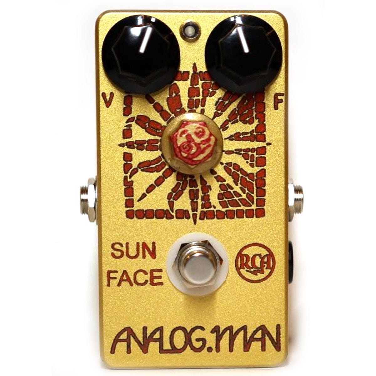 Analog Man Fuzz pedal Analog Man SunFace Fuzz RCA Germanium LOW GAIN tr w/ LED, Power Jack and Sundial tgt11