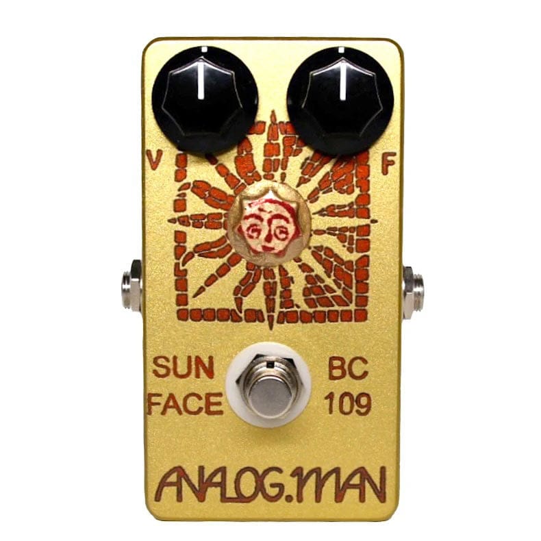 Analog Man Fuzz pedal Analog Man SunFace Fuzz TFK BC-109C with LED, Power Jack and Sundial tgt11