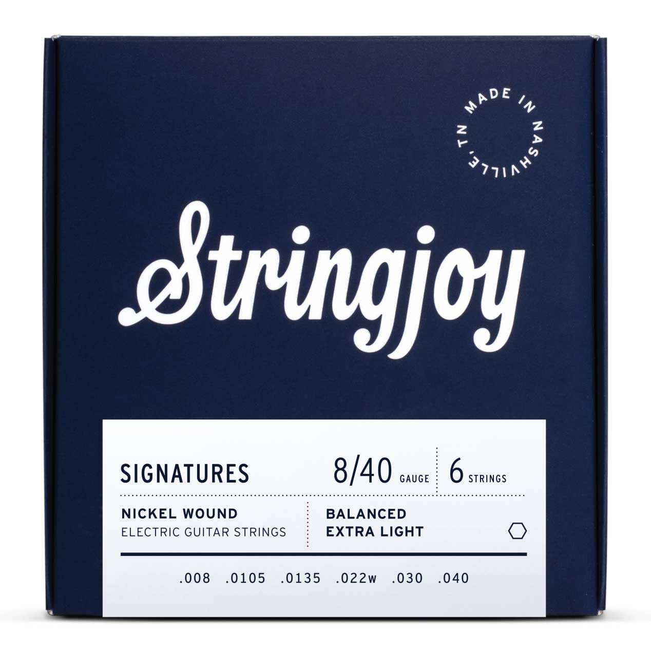 Stringjoy Signatures | Balanced Extra Light (8-40) Nickel Wound Electric