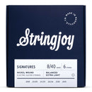 Stringjoy Signatures | Balanced Extra Light (8-40) Nickel Wound Electric