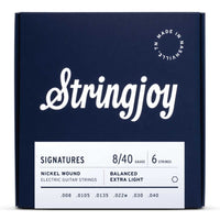 Stringjoy Signatures | Balanced Extra Light (8-40) Nickel Wound Electric