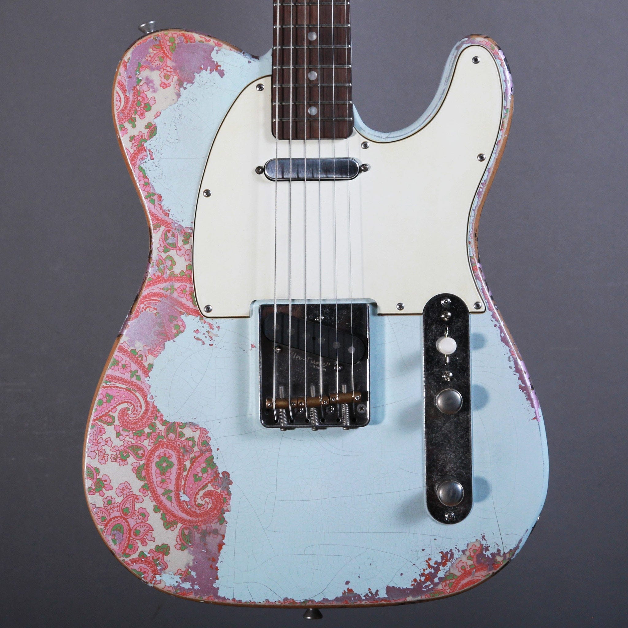 Belle Guitars Elgitarr Belle Guitars TEG Custom Sonic Blue over Paisley tgt11