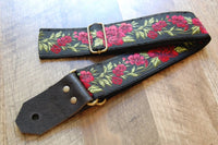 Bluebird Straps Stränginstrument Bluebird Modern Series - Flowers Red Strap tgt11