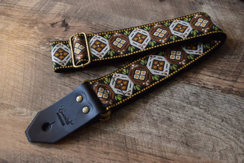 Bluebird Straps Tillbehör Bluebird Vintage Custom Beige, Brown & Olive Diamond tgt11