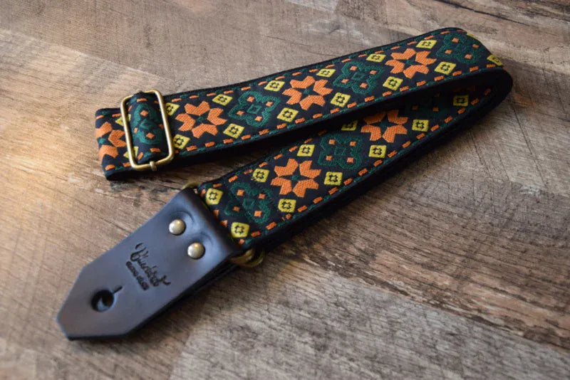 Bluebird Straps Tillbehör Bluebird Vintage Custom Orange & Green Retro Hippie tgt11