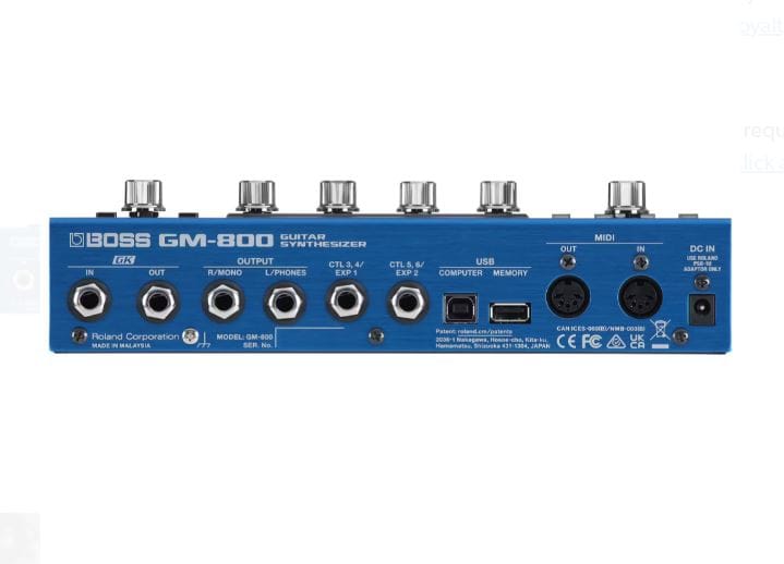 Boss Pedaler Boss GM-800 GUITAR SYNTHESIZER tgt11