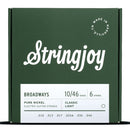 Stringjoy Broadways | Classic Light  (10-46) Pure Nickel Electric Guitar