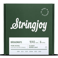 Stringjoy Broadways | Classic Super Light  (9-40) Pure Nickel Electric Guitar