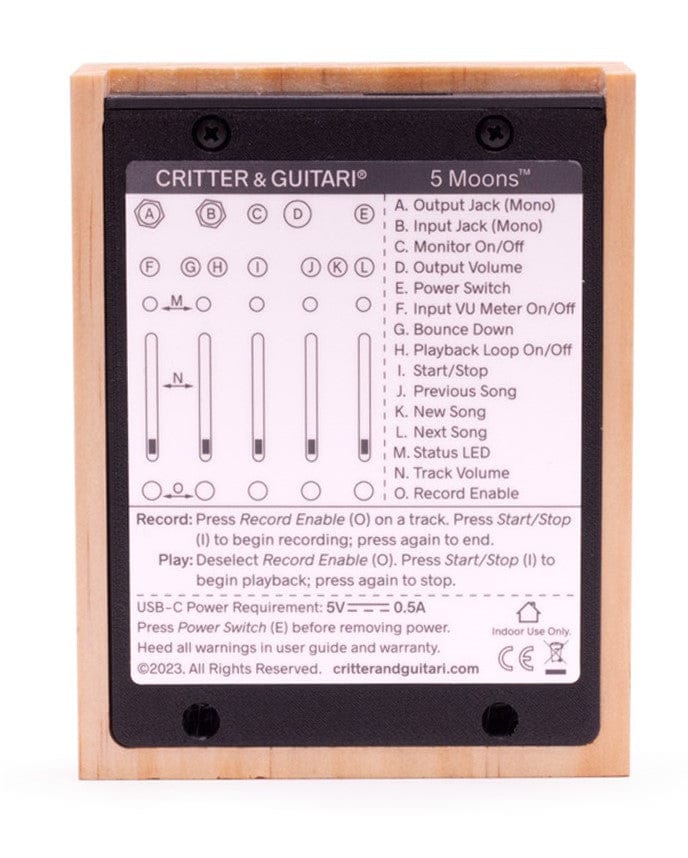 Critter & Guitari Pedaler Critter & Guitari 5 Moons Looper tgt11