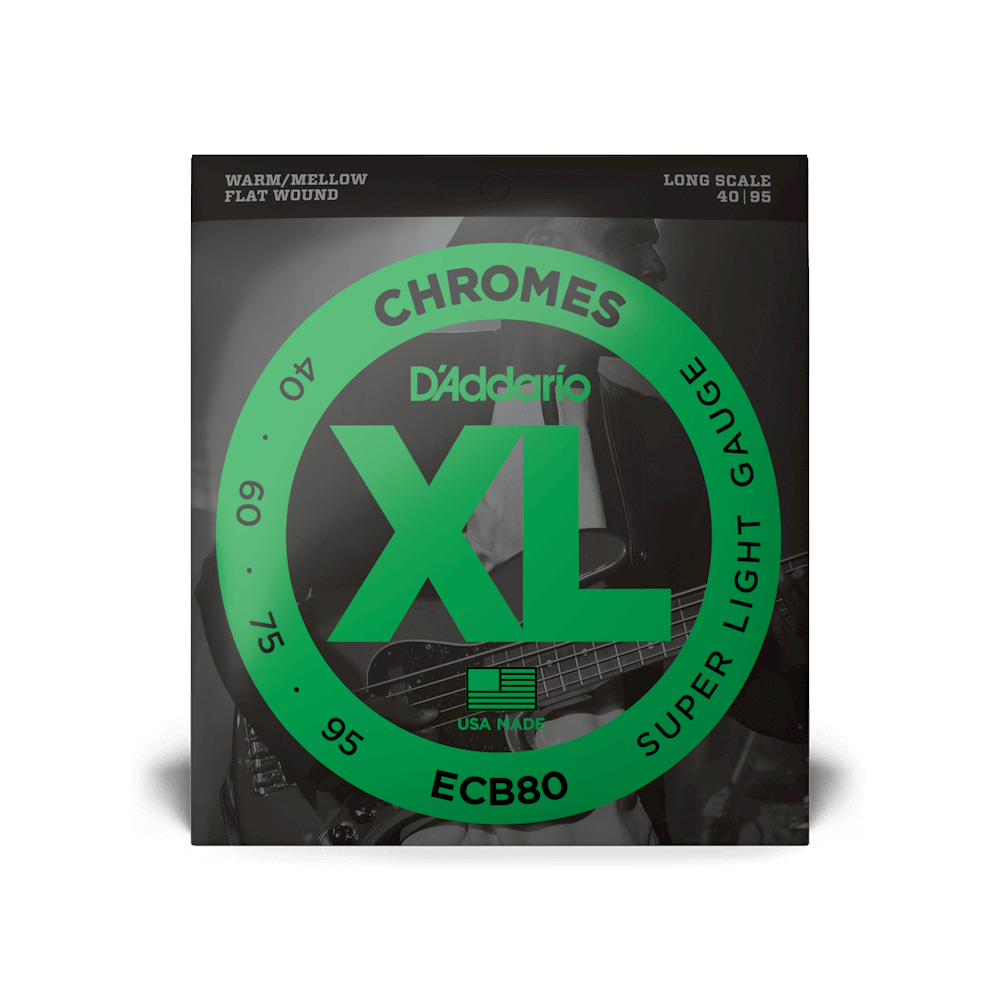 D'addario Strängar DADDARIO ECB80 Chromes Flat Wounds 40-95 tgt11