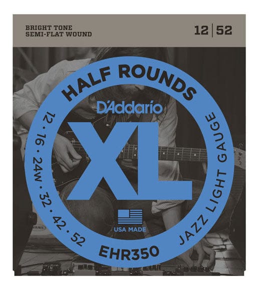 D'addario Stränginstrument DADDARIO EHR350 Elgitarr Half Rounds 012-052 tgt11