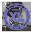 D'addario Stränginstrument DADDARIO EXL115-3D Elgitarr Nickel Wound 011 -049 (3-pack) tgt11