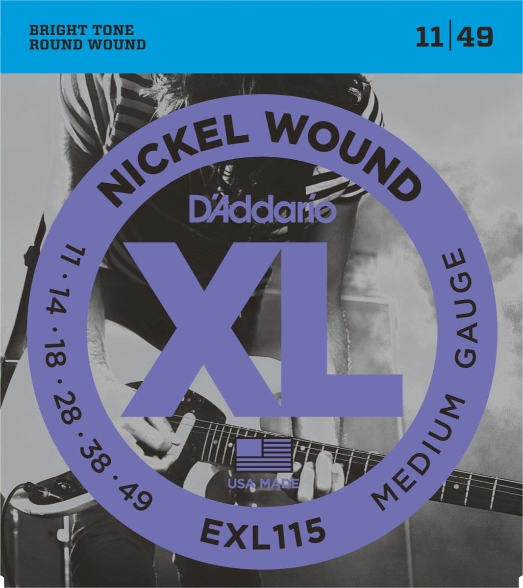 D'addario Stränginstrument DADDARIO EXL115 Elgitarr Nickel Wound 011-049 tgt11