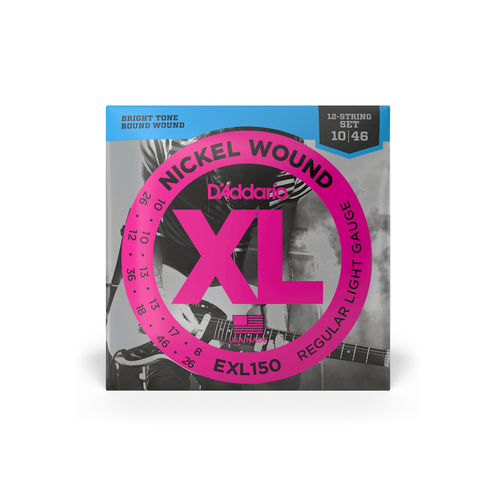 D'addario Stränginstrument DADDARIO EXL150 Elgitarr Nickel Wound 010-046 12-String tgt11