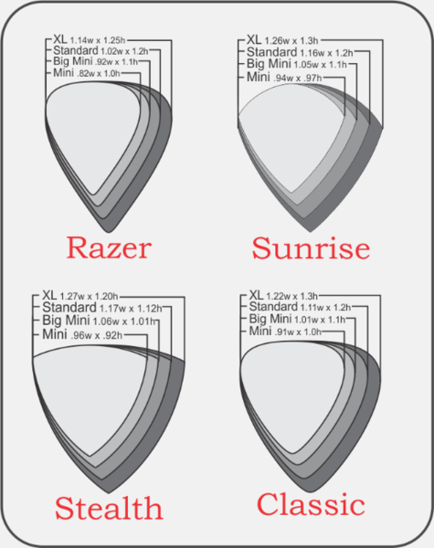 Gravity Picks Sunrise Standard 3.0 mm Polished w Multi-Grip Hole