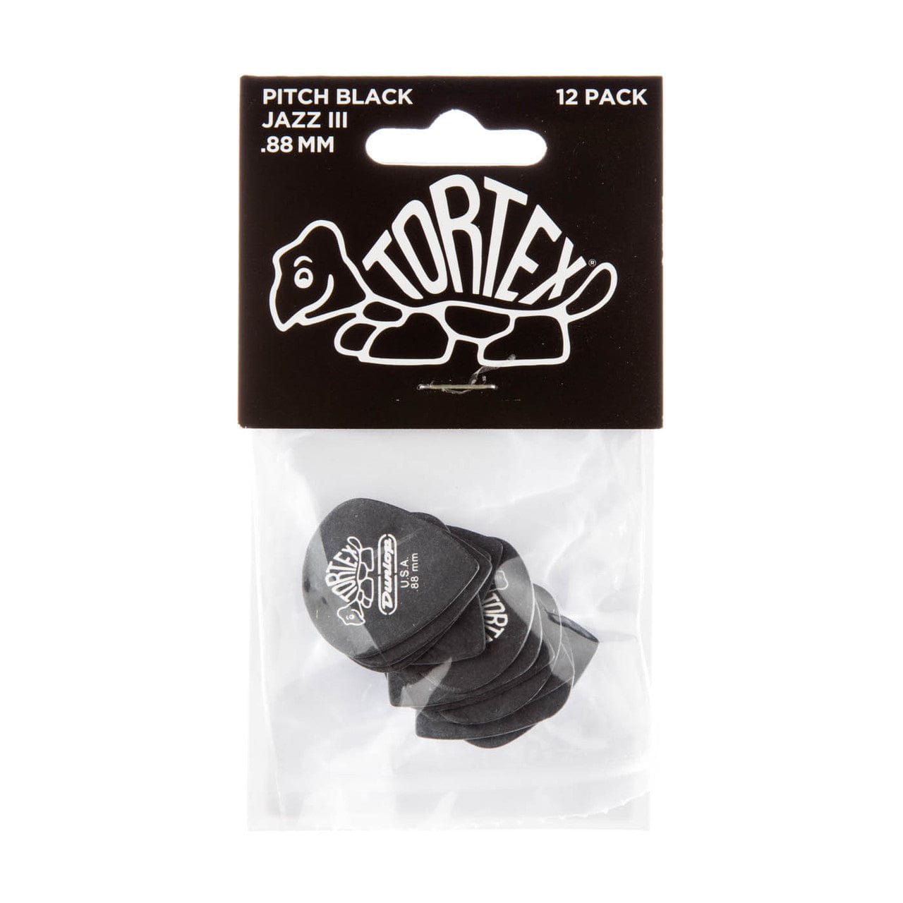 Dunlop Stränginstrument Dunlop Tortex Pitch Black Jazz III 0.88 Players Pack 12-pack tgt11