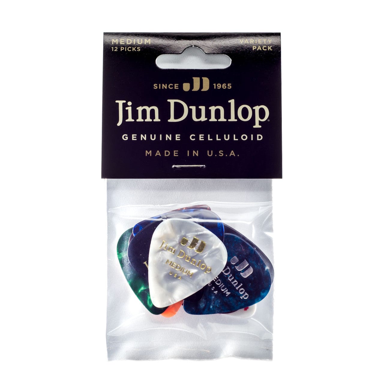 Dunlop Stränginstrument Plektrum DUNLOP PVP106 Celluloid Pick Medium Variety Pack 12/PLYPK tgt11