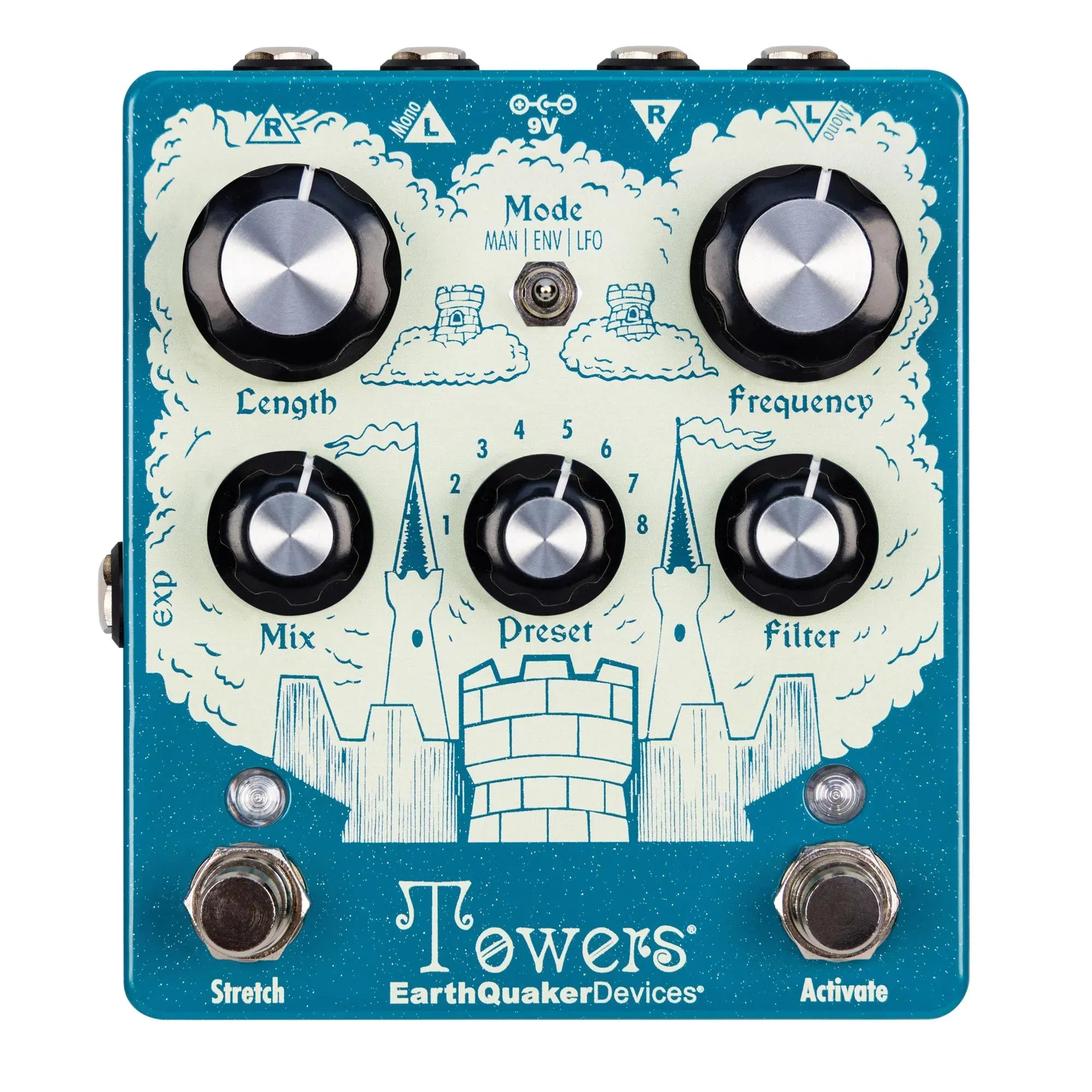 Earthquaker Devices Reverb EarthQuaker Devices Towers Stereo Reverberant Filter tgt11