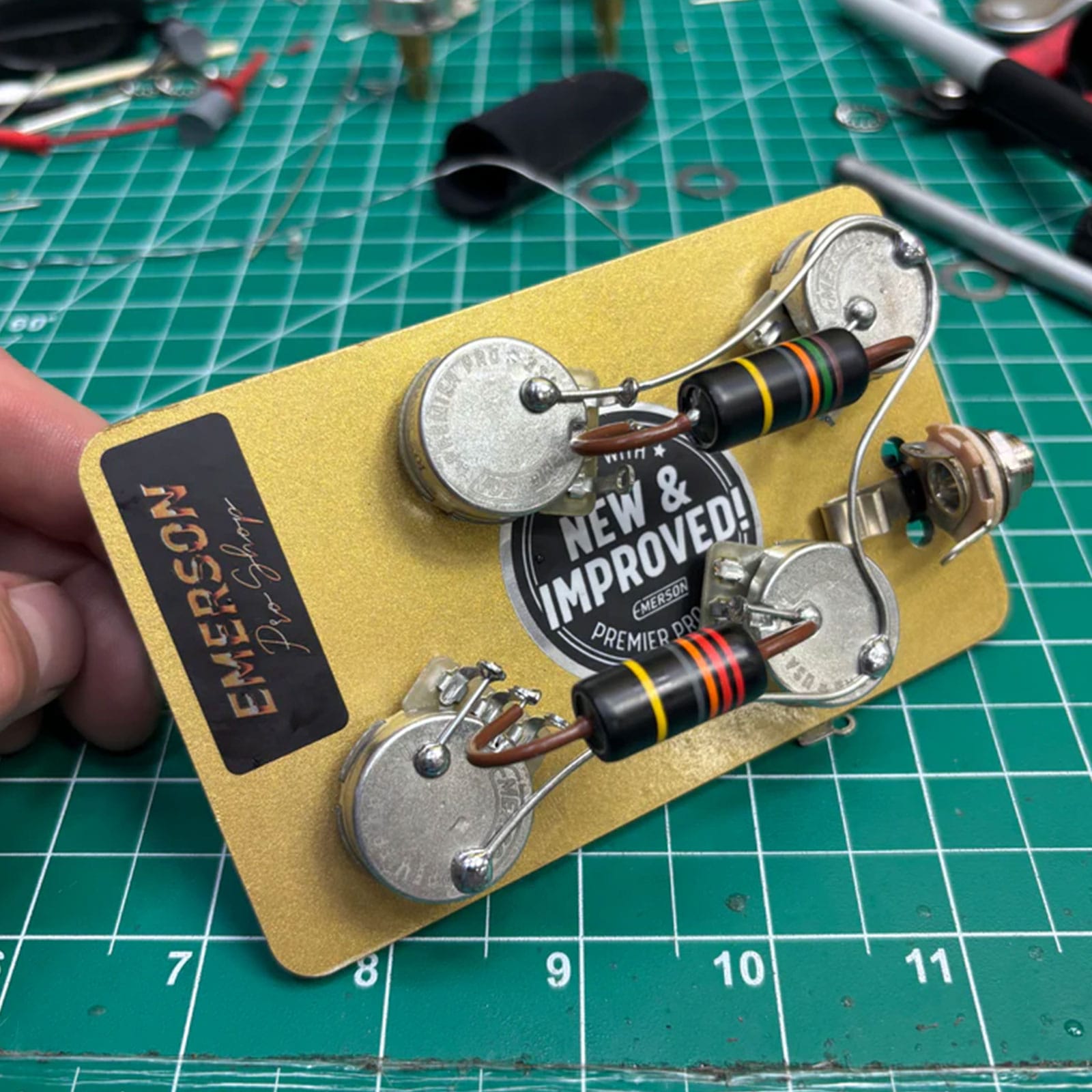 Emerson Custom Gitarrtillbehör Emerson Custom Pro Shop Les Paul Prewired Kit For CS Models (R6,R7,R8,R9,R10) tgt11